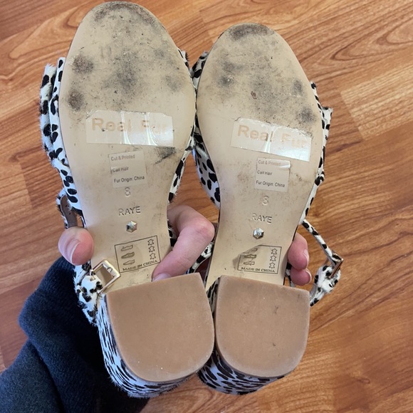 Raye x Stone Cold Fox Snow Leopard Block Heels - Picture 8 of 8